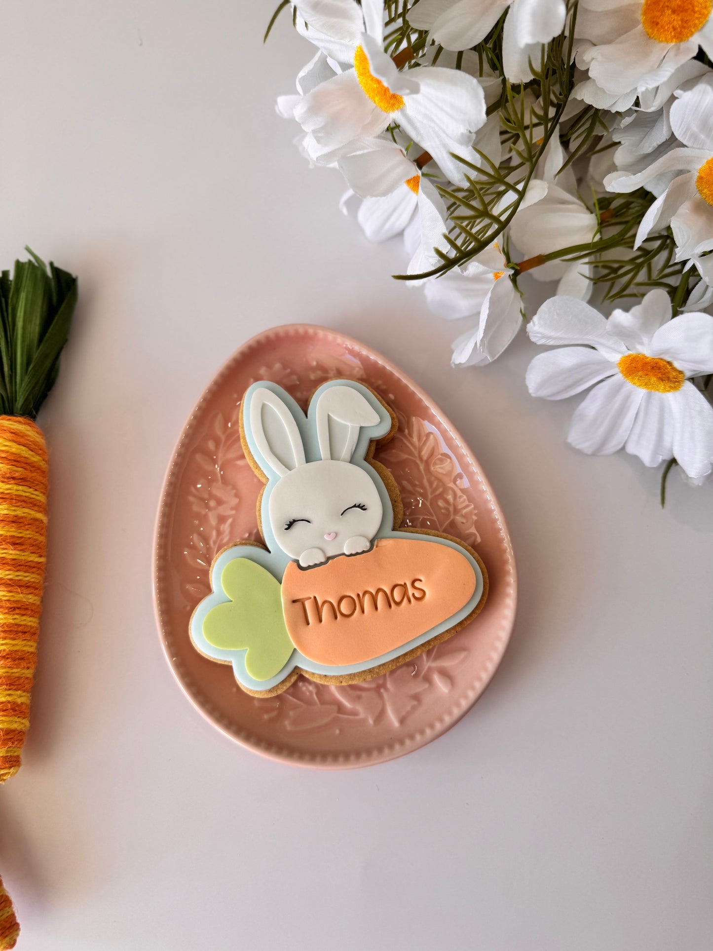Deluxe Personalised Bunny with Carrot Cookie