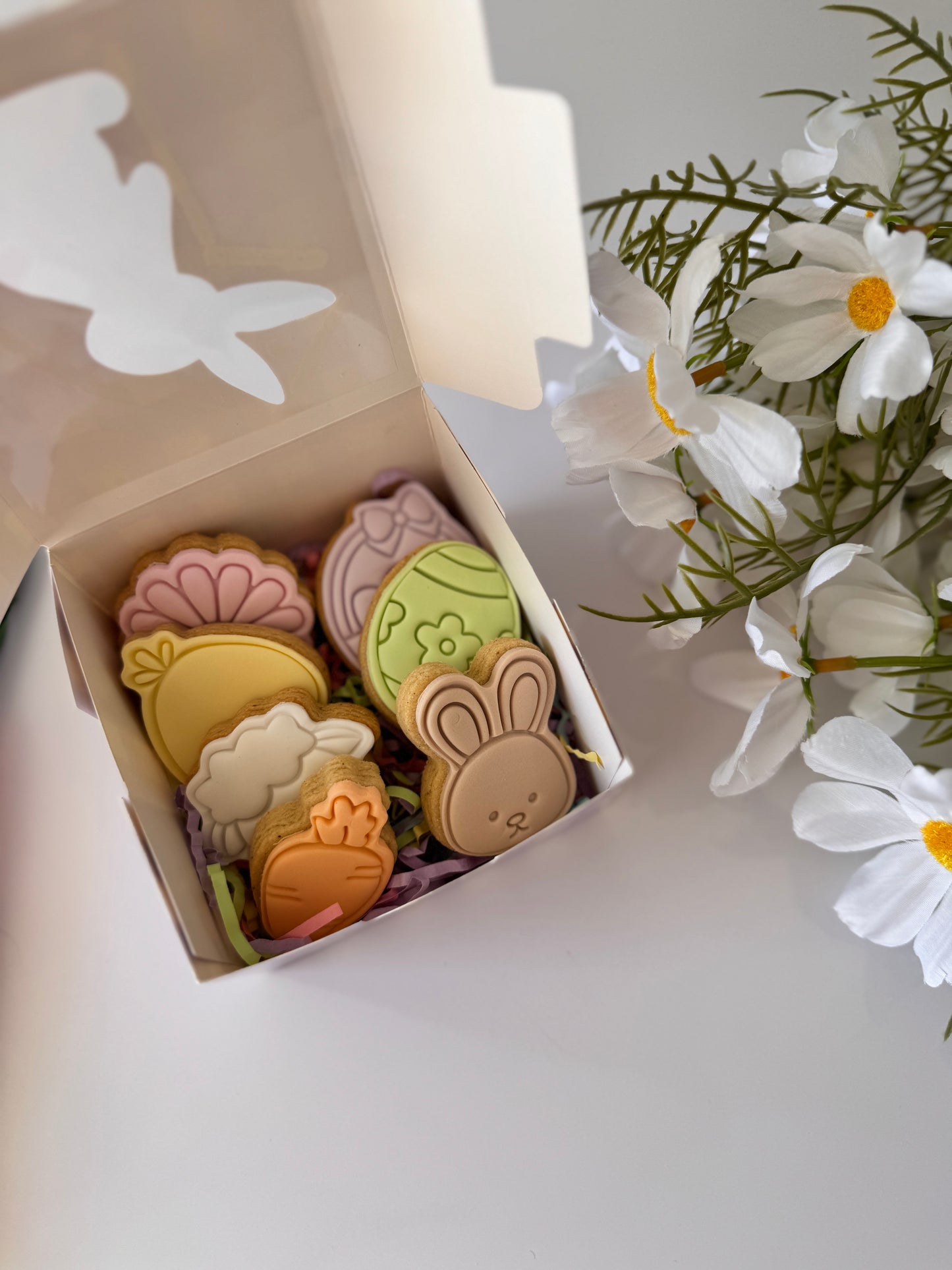 Easter Mini Cookies - Gingham Bunny Box