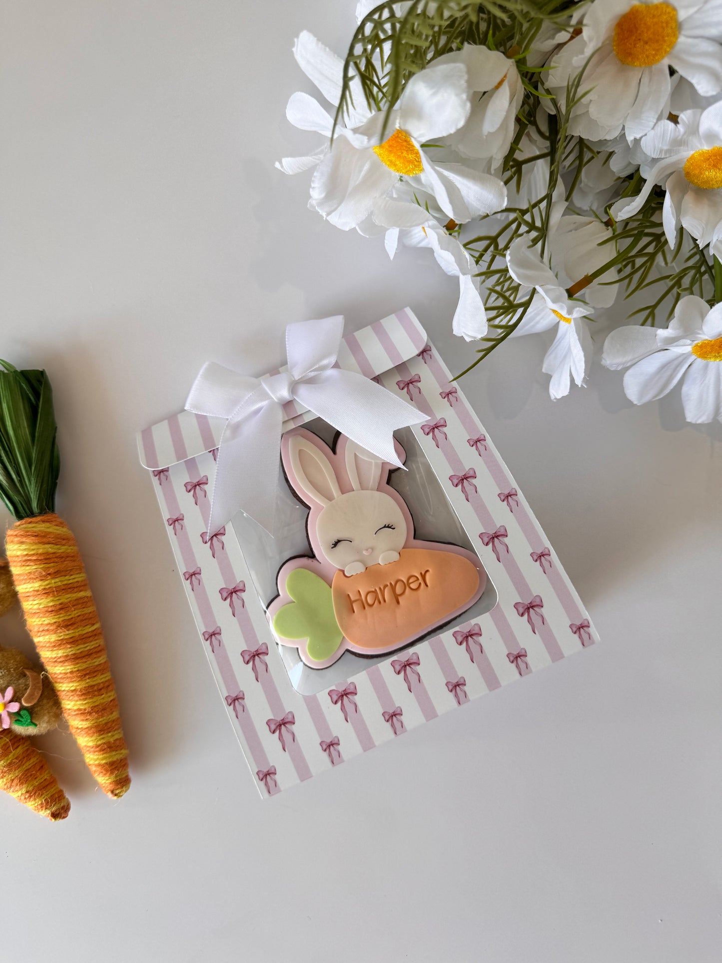 Deluxe Personalised Bunny with Carrot Cookie