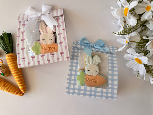 Deluxe Personalised Bunny with Carrot Cookie